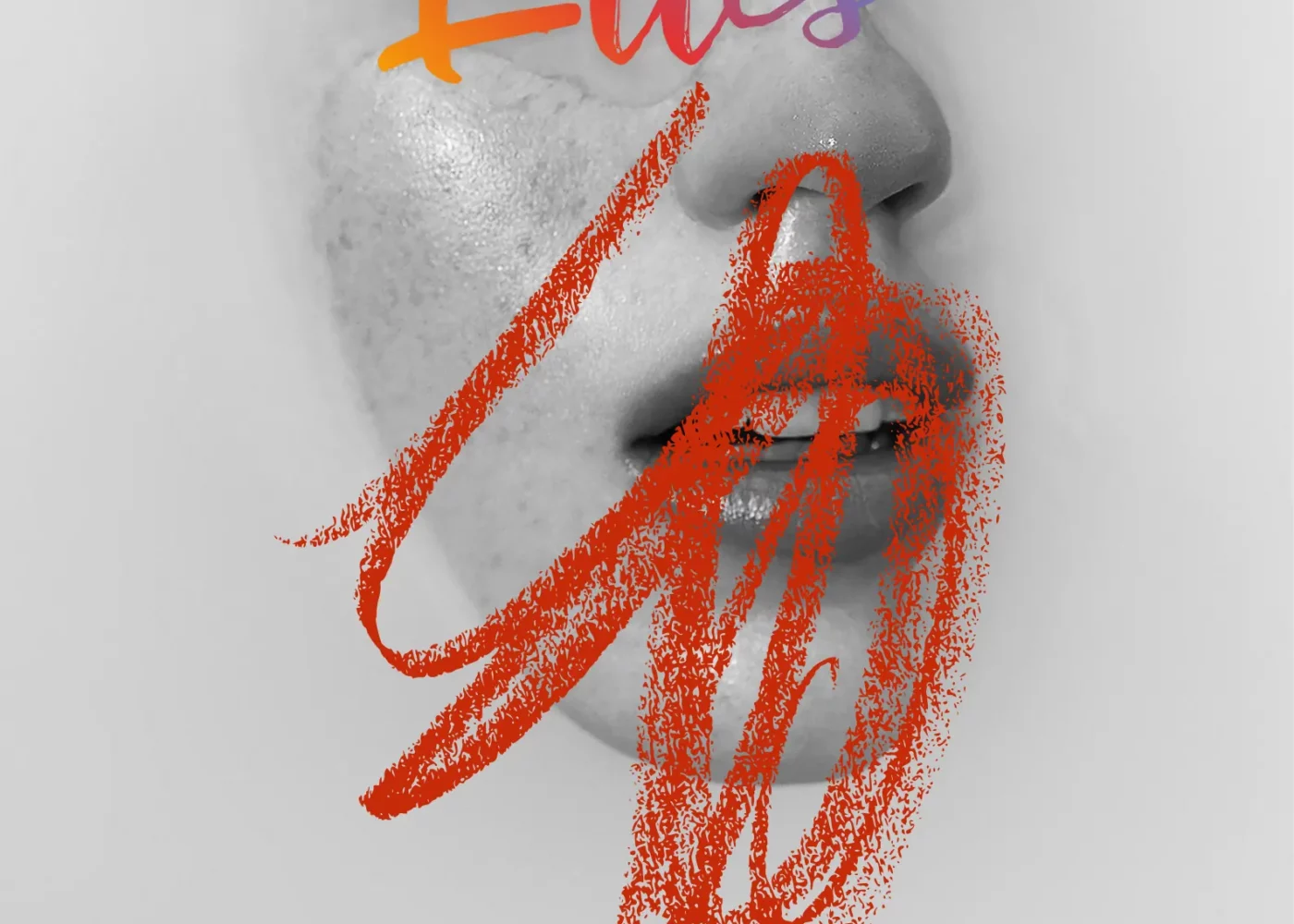 Affiche de Sans Elles, avec une silhouette dessinée en rouge.